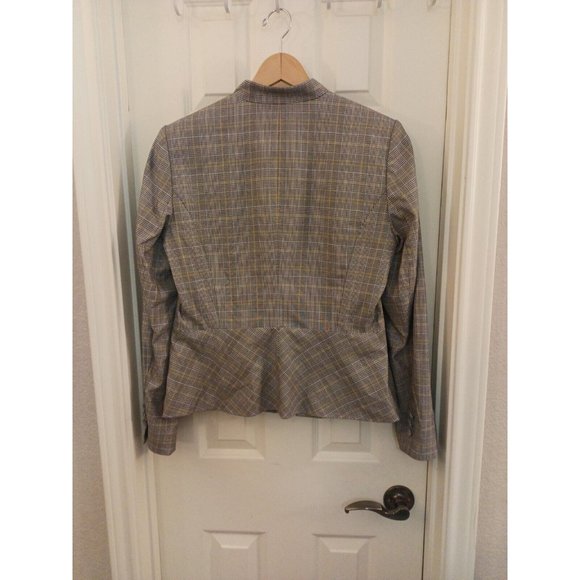 Women's White house Black market plaid Blazer W/ Pockets Size 12 - Picture 9 of 12